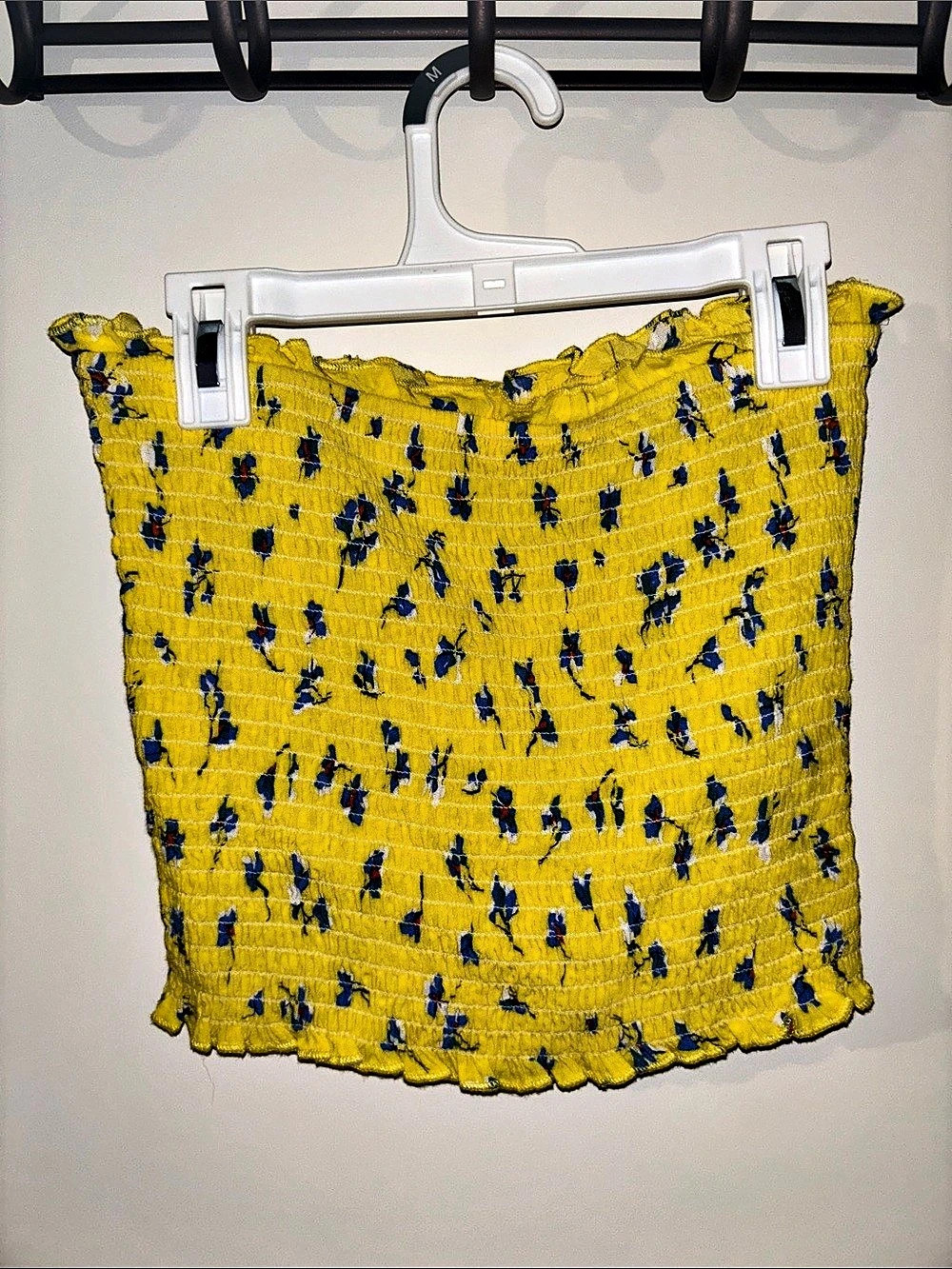 O'Neill Floral Tube Top in Yellow & Blue Like New